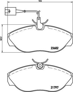 Brembo P 23 083 - Sada brzdových platničiek kotúčovej brzdy www.parts5.com