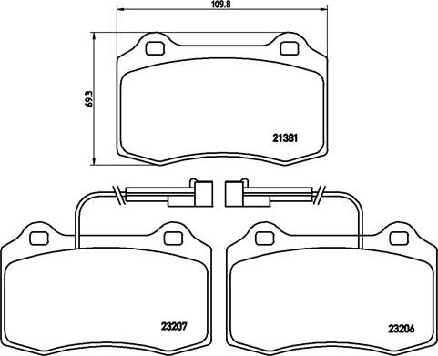 Brembo P 23 074 - Set placute frana,frana disc www.parts5.com