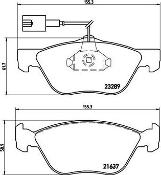 Brembo P 23 077X - Set placute frana,frana disc www.parts5.com