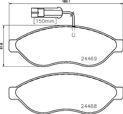 Brembo P 23 143 - Komplet pločica, disk-kočnica www.parts5.com