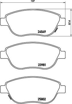 Brembo P 23 153 - Set placute frana,frana disc www.parts5.com