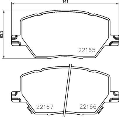 Brembo P 23 164 - Brake Pad Set, disc brake www.parts5.com