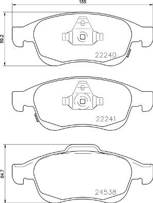 Brembo P 23 165 - Komplet pločica, disk-kočnica www.parts5.com