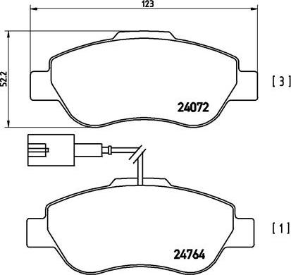 Brembo P 23 107 - Set placute frana,frana disc www.parts5.com