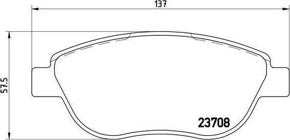 Brembo P 23 119 - Bremsbelagsatz, Scheibenbremse www.parts5.com