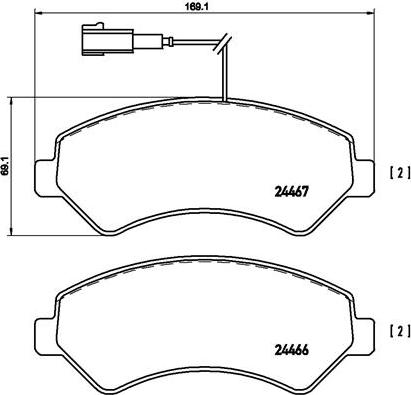 Brembo P 23 136 - Kit de plaquettes de frein, frein à disque www.parts5.com