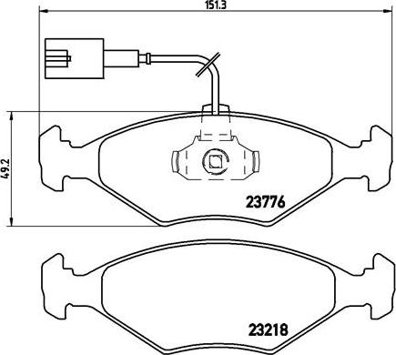 Brembo P 23 122 - Set placute frana,frana disc www.parts5.com