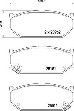 Brembo P 79 031 - Тормозные колодки, дисковые, комплект www.parts5.com