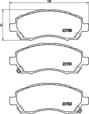 Brembo P 78 009 - Kit de plaquettes de frein, frein à disque www.parts5.com