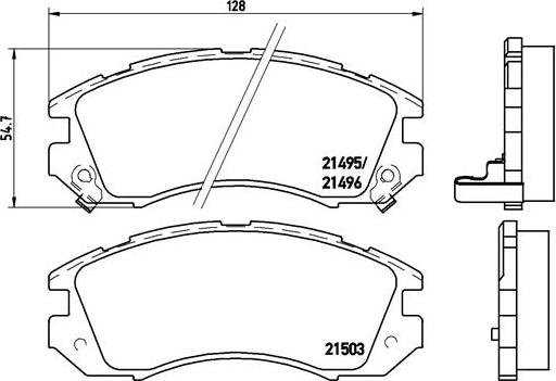 Brembo P 78 004 - Set placute frana,frana disc www.parts5.com