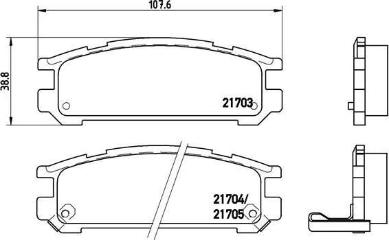 Brembo P 78 005 - Тормозные колодки, дисковые, комплект www.parts5.com