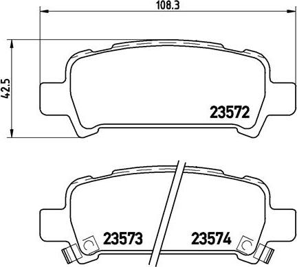 Brembo P 78 011 - Sada brzdových platničiek kotúčovej brzdy www.parts5.com