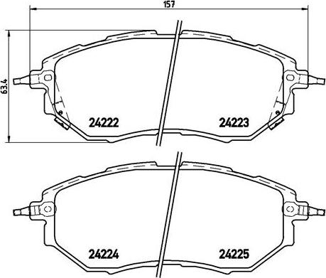 Brembo P 78 017X - Тормозные колодки, дисковые, комплект www.parts5.com