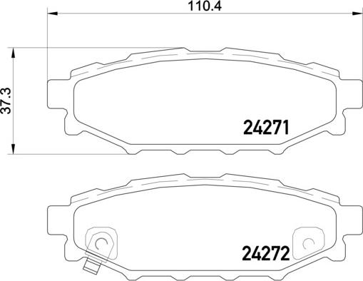 Brembo P 78 020 - Brake Pad Set, disc brake www.parts5.com