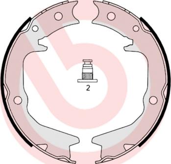 Brembo S 54 519 - Brake Shoe Set, parking brake www.parts5.com