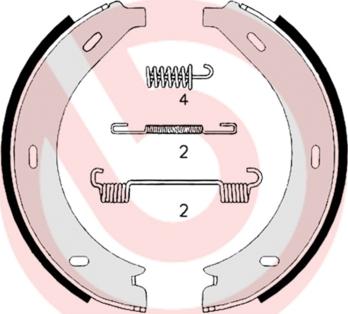 Brembo S 50 517 - Sada brzdových čelistí, parkovací brzda www.parts5.com