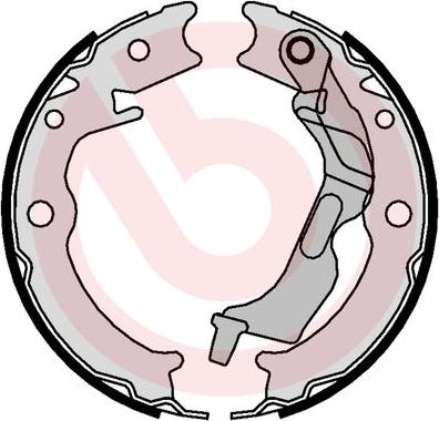 Brembo S 10 520 - Set saboti frana, frana de mana www.parts5.com