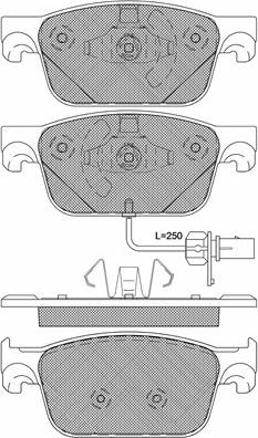 VW 8W0 698 151 BG - Brake Pad Set, disc brake www.parts5.com