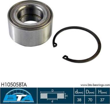 BTA H10505BTA - Wheel hub, bearing Kit www.parts5.com