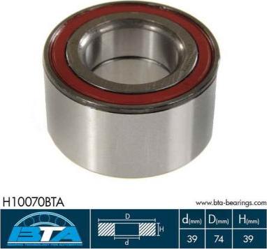 BTA H10070BTA - Σετ ρουλεμάν τροχών www.parts5.com