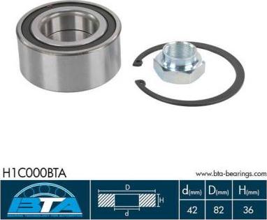 BTA H1C000BTA - Komplet ležaja točka www.parts5.com