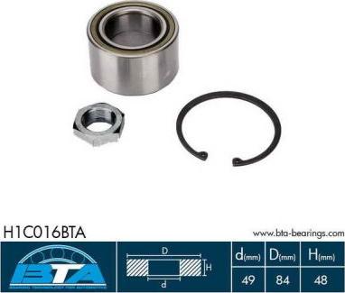 BTA H1C016BTA - Komplet ležaja točka www.parts5.com