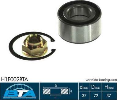 BTA H1F002BTA - Sada ložisek kol www.parts5.com