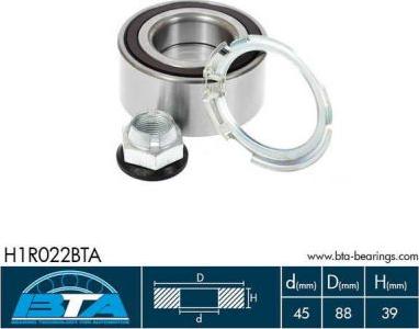 BTA H1R022BTA - Wheel hub, bearing Kit www.parts5.com