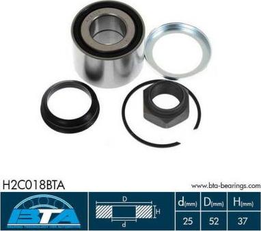 BTA H2C018BTA - Комплект подшипника ступицы колеса www.parts5.com