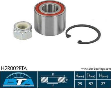 BTA H2R002BTA - Σετ ρουλεμάν τροχών www.parts5.com