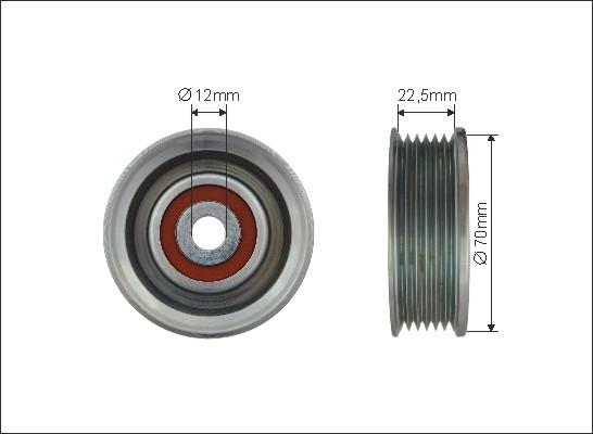 Caffaro 499-92 - Deflection / Guide Pulley, v-ribbed belt www.parts5.com