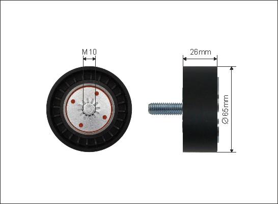 Caffaro 490-97 - Umlenk / Führungsrolle, Keilrippenriemen www.parts5.com