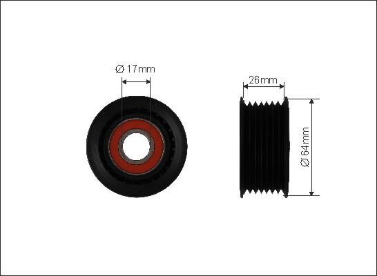 Caffaro 465-00 - Rolka kierunkowa / prowadząca, pasek klinowy zębaty www.parts5.com