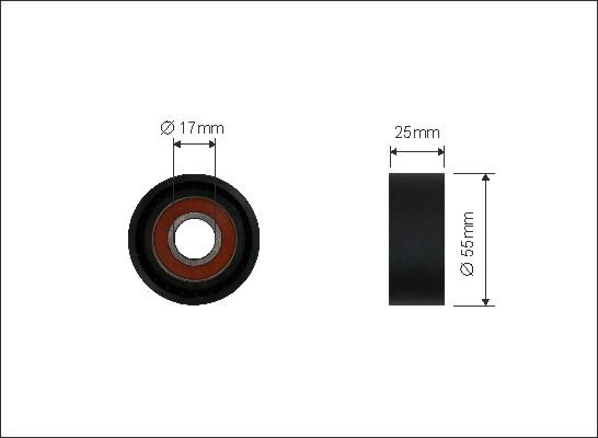 Caffaro 46-00 - Saptırma / Kılavuz makarası, Kanallı V-kayışı www.parts5.com