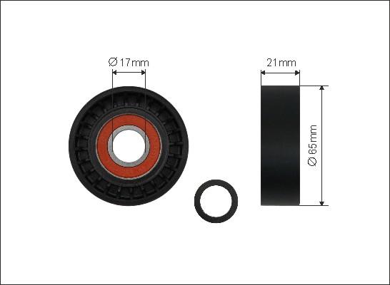 Caffaro 468-40 - Polea inversión / guía, correa poli V www.parts5.com