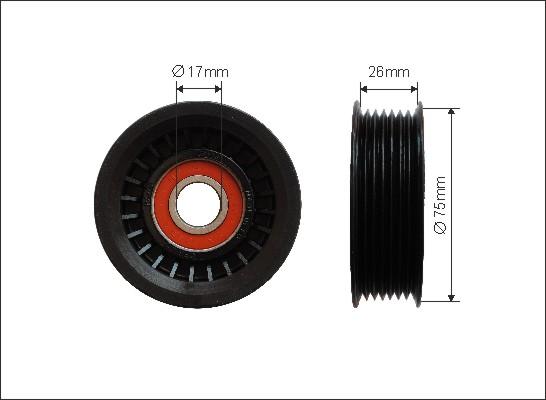 Caffaro 462-00 - Направляющий ролик, поликлиновый ремень www.parts5.com