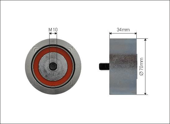 Caffaro 404-99 - Umlenk / Führungsrolle, Zahnriemen www.parts5.com