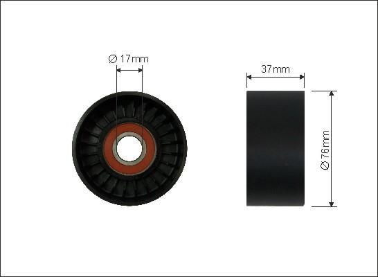 Caffaro 414-99 - Направляющий ролик, поликлиновый ремень www.parts5.com