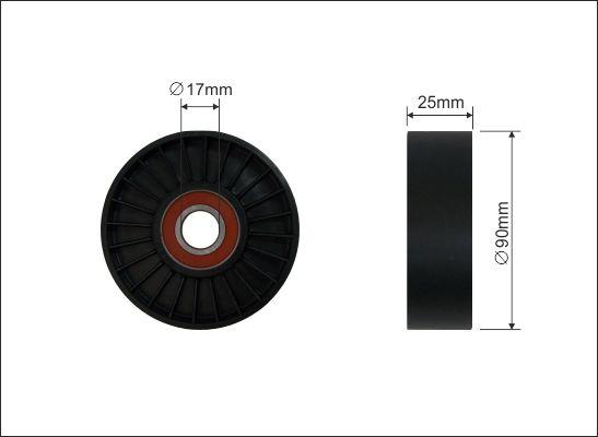 Caffaro 410-00 - Umlenk / Führungsrolle, Keilrippenriemen www.parts5.com