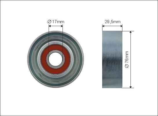 Caffaro 500459 - Rola ghidare / conducere, curea transmisie www.parts5.com