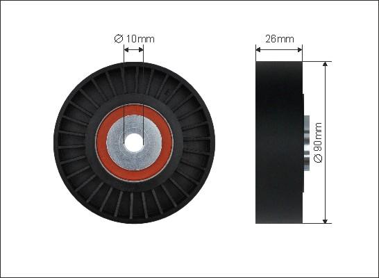 Caffaro 500468 - Deflection / Guide Pulley, v-ribbed belt www.parts5.com