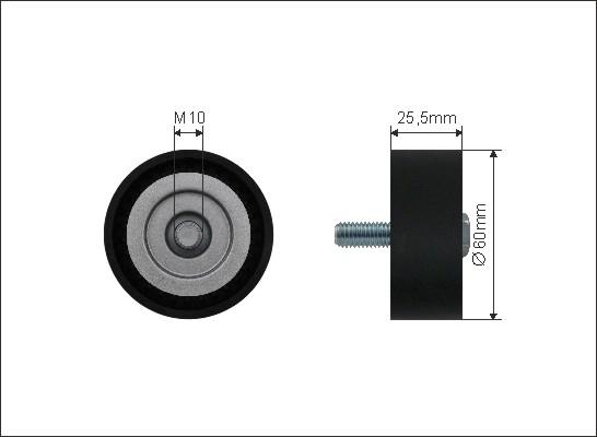 Caffaro 500402 - Направляющий ролик, поликлиновый ремень www.parts5.com