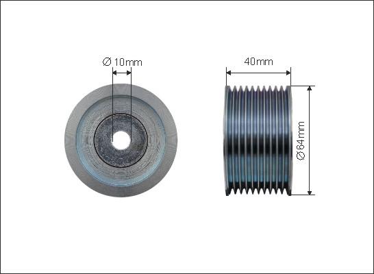 Caffaro 500416 - Паразитна / водеща ролка, пистов ремък www.parts5.com