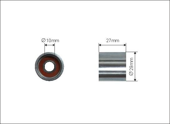 Caffaro 500417 - Rola ghidare / conducere, curea transmisie www.parts5.com