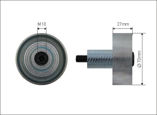 Caffaro 500479 - Deflection / Guide Pulley, v-ribbed belt www.parts5.com