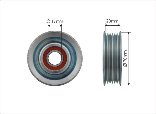 Caffaro 500472 - Deflection / Guide Pulley, v-ribbed belt parts5.com