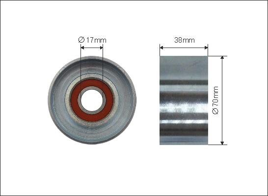 Caffaro 500586 - Rola ghidare / conducere, curea transmisie www.parts5.com