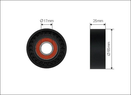 Caffaro 500533 - Saptırma / Kılavuz makarası, Kanallı V-kayışı www.parts5.com