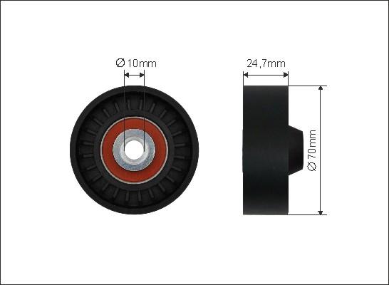 Caffaro 500619 - Τροχαλία παρέκκλισης, ιμάντας poly-V www.parts5.com