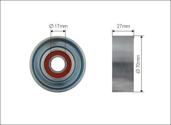 Caffaro 500529 - Szíjtárcsa / vezetőgörgő, hosszbordás szíj www.parts5.com